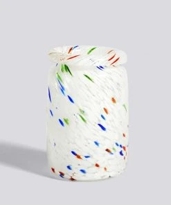 HAY Roll Neck White Dot Splash Vase