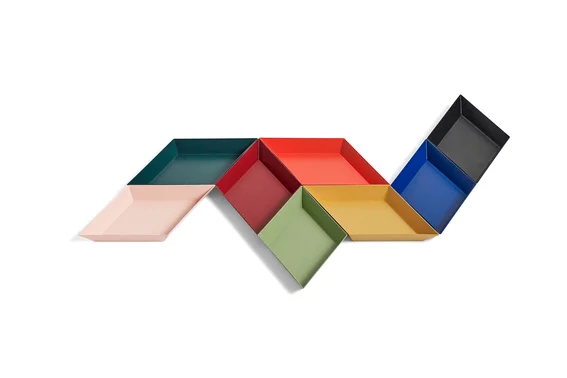 HAY Small Burgundy Kaleido Tray 5 HAY Small Burgundy Kaleido Tray