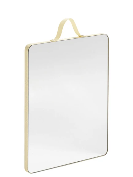 HAY Pale Yellow Strap Medium Square Ruban Mirror 3 HAY Pale Yellow Strap Medium Square Ruban Mirror