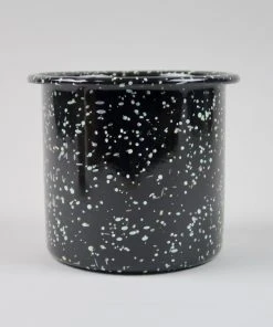 HAY Enamel Herb Pot - Sprinkle Black 13 HAY Enamel Herb Pot - Sprinkle Black