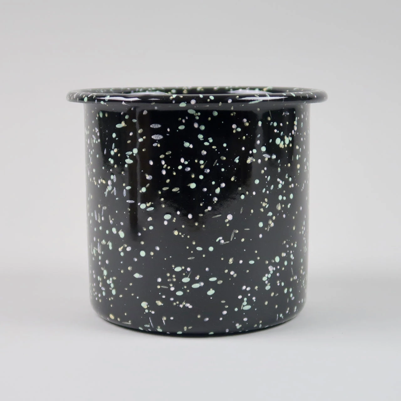 HAY Enamel Herb Pot - Sprinkle Black 6 HAY Enamel Herb Pot - Sprinkle Black