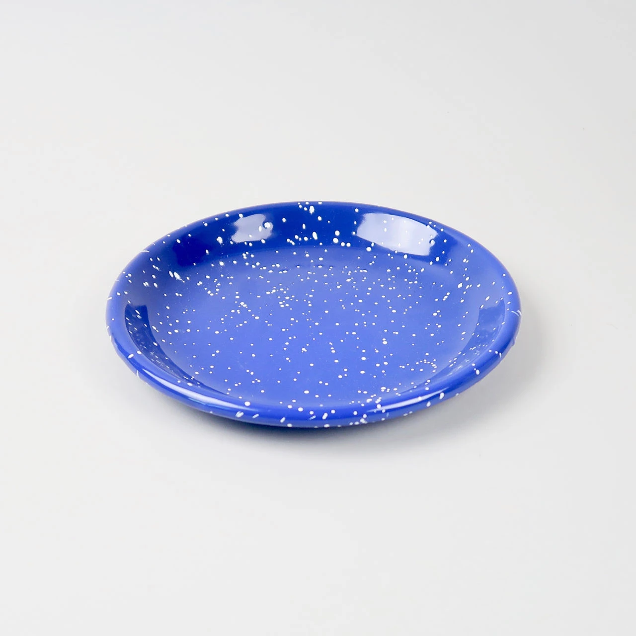 HAY Enamel Deep Plate Medium Speckle Blue 4 HAY Enamel Deep Plate Medium Speckle Blue