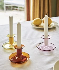 HAY Glass Candlestick Flare 17 HAY Glass Candlestick Flare