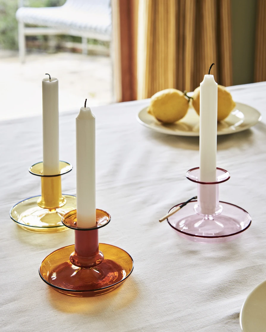 HAY Glass Candlestick Flare 8 HAY Glass Candlestick Flare