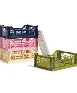 HAY Plastic Colour Crate Medium 18 HAY Plastic Colour Crate Medium