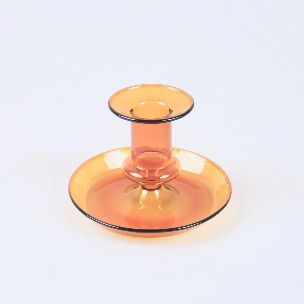 HAY Amber Flare Glass Candlestick 10 HAY Amber Flare Glass Candlestick