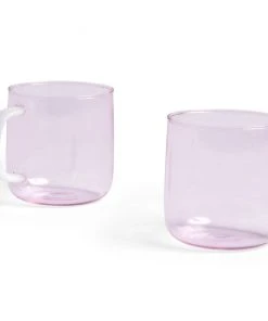 HAY Set of 2 Glass Mugs