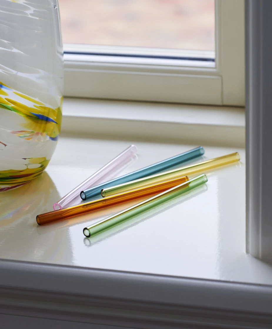 HAY Set of 6 Multicoloured Reusable Glass Sip Cocktail Straws 11 HAY Set of 6 Multicoloured Reusable Glass Sip Cocktail Straws