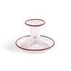 HAY Flare Pink Glass Candle Holder