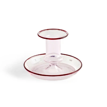 HAY Flare Pink Glass Candle Holder 3 HAY Flare Pink Glass Candle Holder