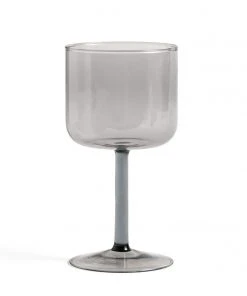 HAY Set of 2 Grey Tint Wine Glasses