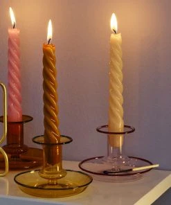 HAY Pink Flare Candleholder - Small