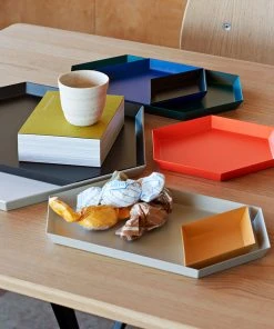 HAY Extra Small Light Amber Kaleido Hexagon Tray