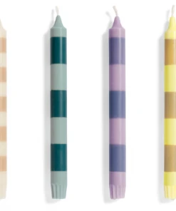 HAY Stripe Candle - Light Yellow and Beige