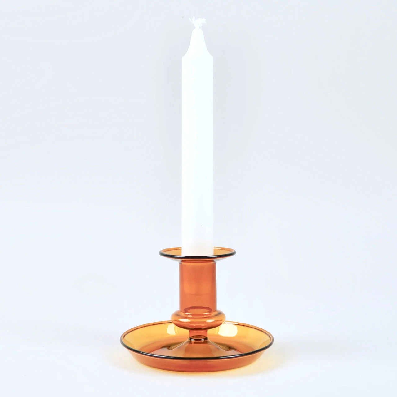 HAY Amber Flare Glass Candlestick 4 HAY Amber Flare Glass Candlestick