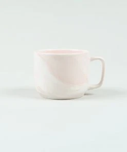 HAY Set of 2 Small Pink Twist Cup and Saucer