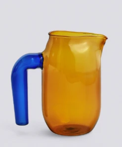 HAY Amber with A Blue Handle Jug