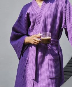 HAY Waffle Bathrobe | One Size Vibrant Purple