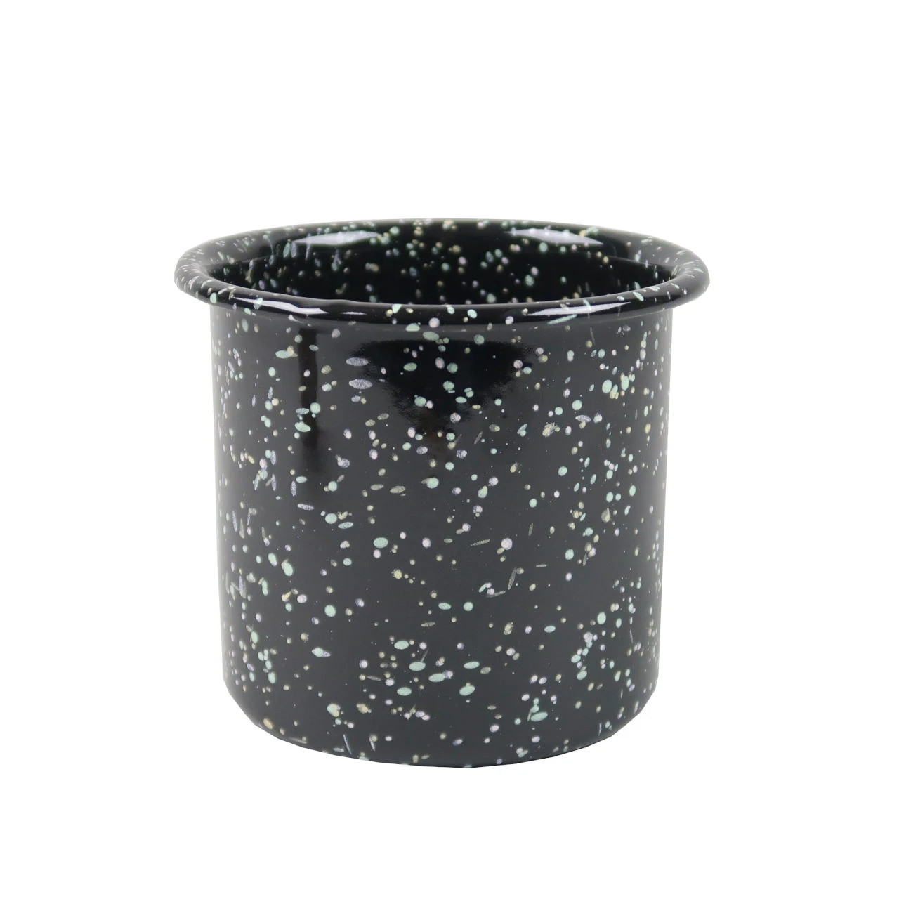 HAY Enamel Herb Pot - Sprinkle Black 9 HAY Enamel Herb Pot - Sprinkle Black