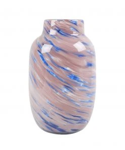 HAY Hand Blown Splash Vase – Light Pink & Blue – Large
