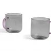 HAY Set of 2 Glass Mugs
