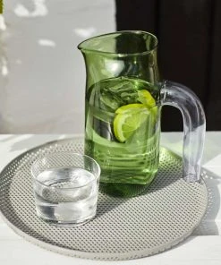 HAY Glass and Painted Metal Jug