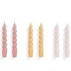 HAY Set 6 Candles Spiral Pink Peach Light Pink