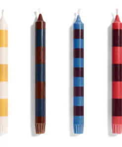 HAY Stripe Candle - Blue and Bordeaux