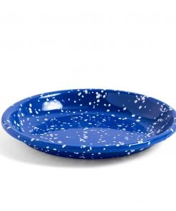 HAY Enamel Deep Plate Medium Speckle Blue
