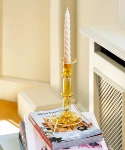 HAY Candle Twist Light Rose, Light Grey and Lilac Set of 6