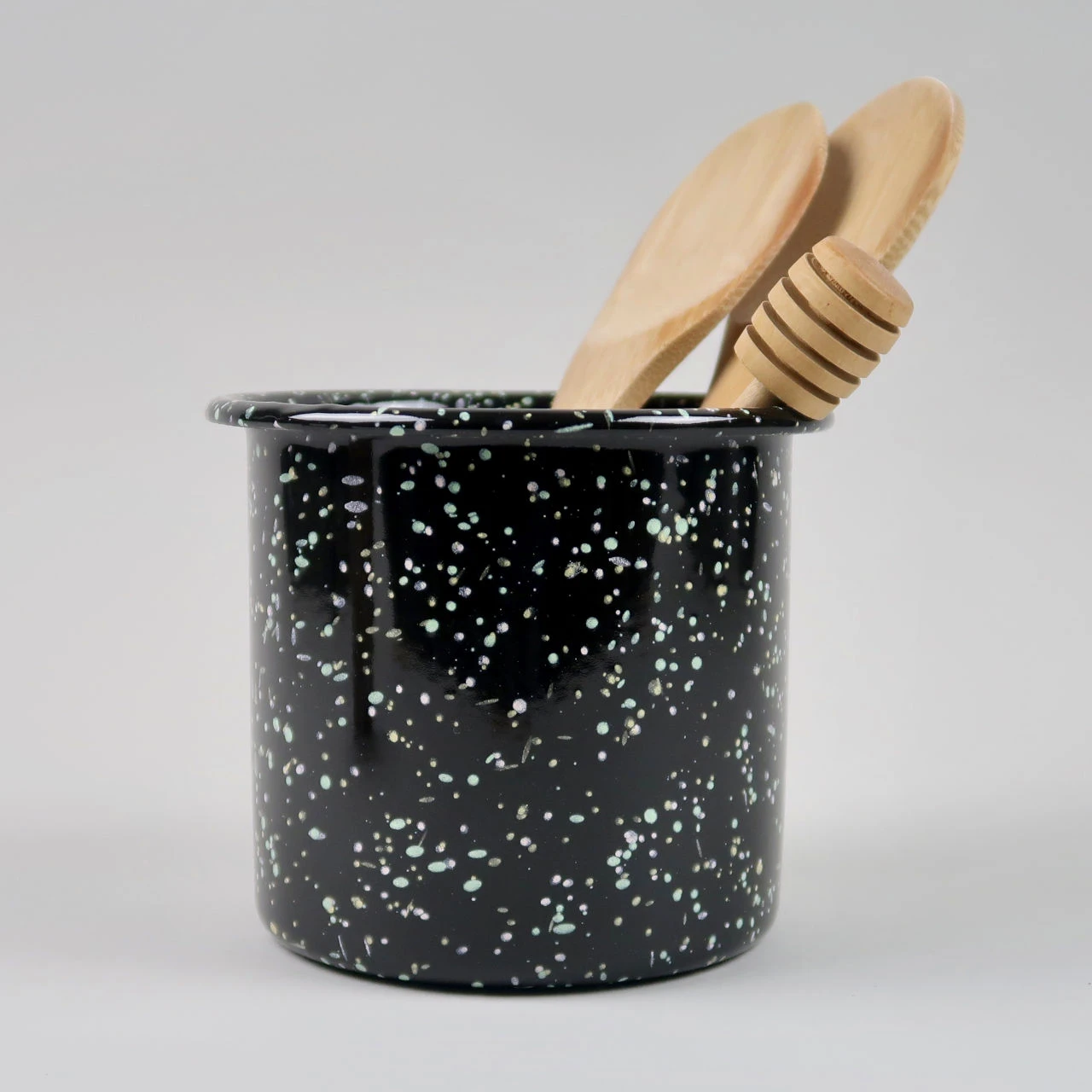 HAY Enamel Herb Pot - Sprinkle Black 7 HAY Enamel Herb Pot - Sprinkle Black