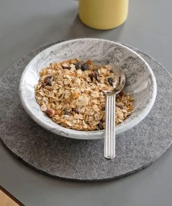 HAY Set of 4 Light Grey Felt Placemats