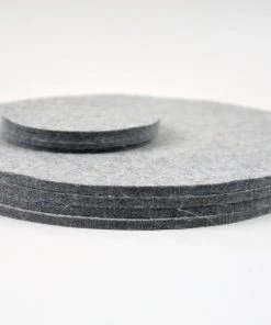 HAY Set of 4 Light Grey Felt Placemats
