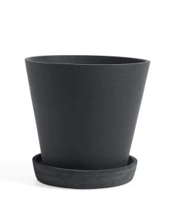 HAY Macetero Flowerpot L Black