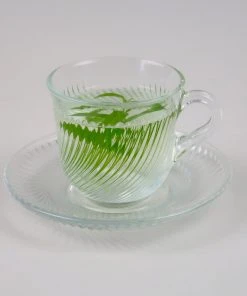 HAY Pirouette Glass Cup & Saucer Set of 2
