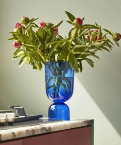 HAY Small Electric Blue Bottoms Up Vase