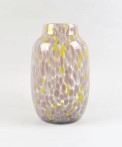 HAY Hand Blown Splash Vase – Light Pink & Yellow – Large