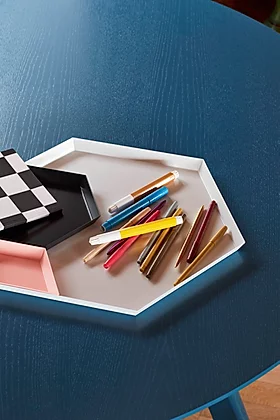 HAY Medium White Kaleido Tray 4 HAY Medium White Kaleido Tray