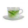 HAY Pirouette Glass Cup & Saucer Set of 2 2 HAY Pirouette Glass Cup & Saucer Set of 2