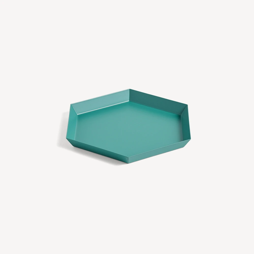 HAY Emerald Green Steel Kaleido S Tray 3 HAY Emerald Green Steel Kaleido S Tray