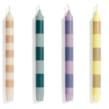 HAY Stripe Candle - Steel Blue and Light Blue 8 HAY Stripe Candle - Steel Blue and Light Blue