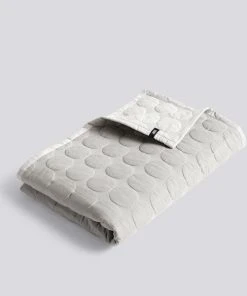 HAY Light Grey Large Mega Dot Quilted Throw