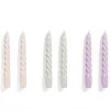 HAY Set 6 Candles Twist Light Pink Light Grey Lilac 1 HAY Set 6 Candles Twist Light Pink Light Grey Lilac