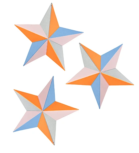 HAY Pack Of 3 Decorative Twinkle Stars 4 HAY Pack Of 3 Decorative Twinkle Stars