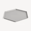 HAY Grey Steel Kaleido XL Tray 2 HAY Grey Steel Kaleido XL Tray