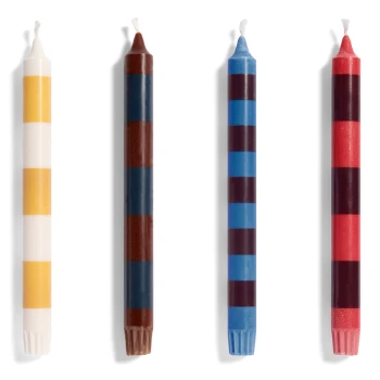 HAY Stripe Candle - Steel Blue and Light Blue 7 HAY Stripe Candle - Steel Blue and Light Blue