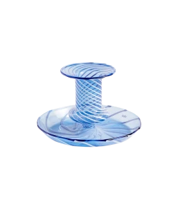 HAY Flare Candlestick - Blue Stripe