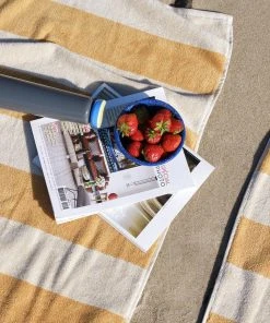 HAY 150 X 100cm Dark Green Frotté Stripe Bath Towel