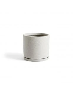 HAY Maceta Plant Pot with Saucer XXL Grey