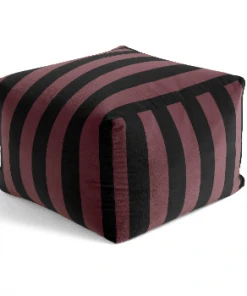 HAY Pouf Soft Stripe / Soft Stripe. Burgundy